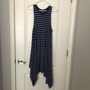 Navy and white stripped dress